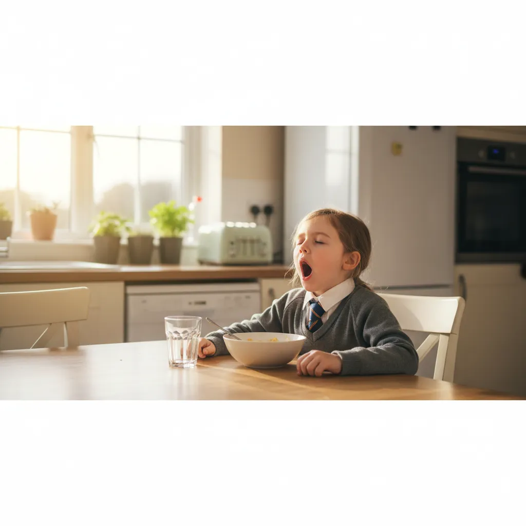 Difficulty waking and morning tiredness are common signs that a child is not getting enough sleep