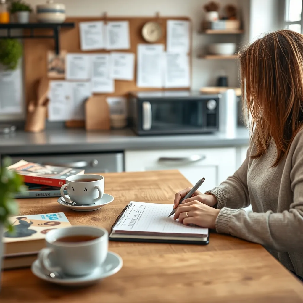 Planning the weekly family meals with a simple notepad and pen saves time and money