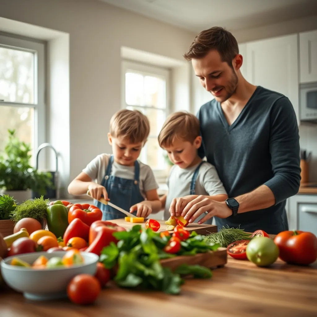 Involving children in preparing healthy meals builds positive food habits that protect against metabolic disease