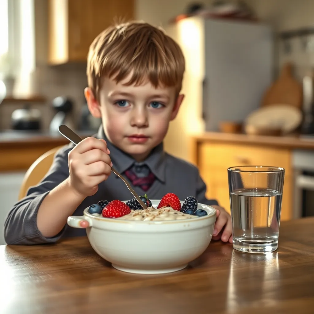 A balanced breakfast with whole grains and fruit helps stabilise blood sugar levels throughout the school day