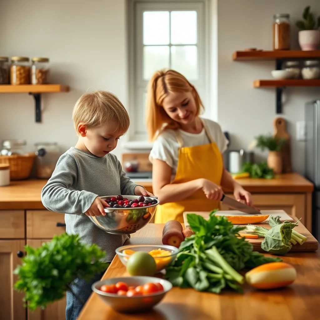 Involving children in meal preparation can increase their willingness to try new foods and support emotional wellbeing