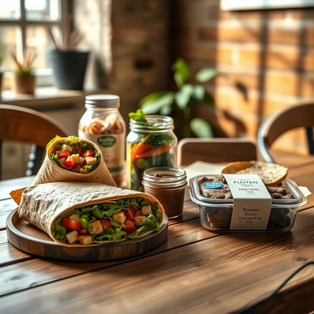 Three different cold lunch options showing the variety possible with simple packed lunches