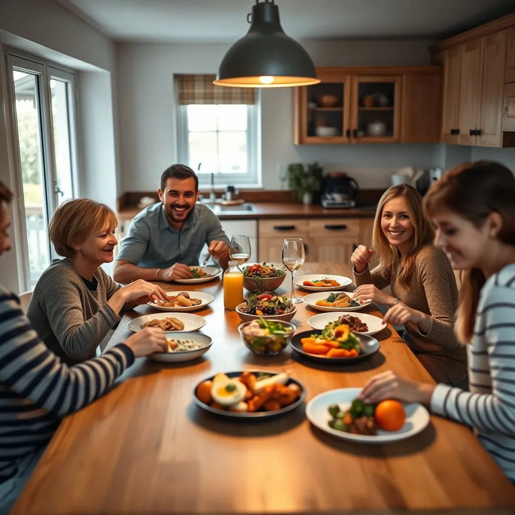 Regular family mealtimes in a calm, pressure-free environment can be a protective factor against disordered eating in children