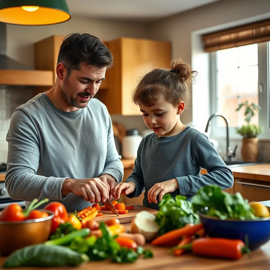 Involving children in meal preparation encourages them to try a wider variety of gut-friendly plant foods
