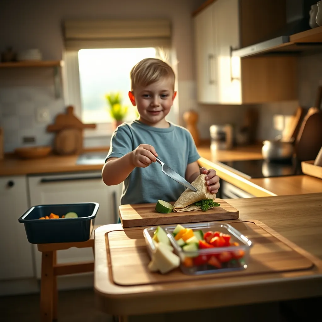 Involving children in preparing their own lunch increases the chance they will eat the full meal