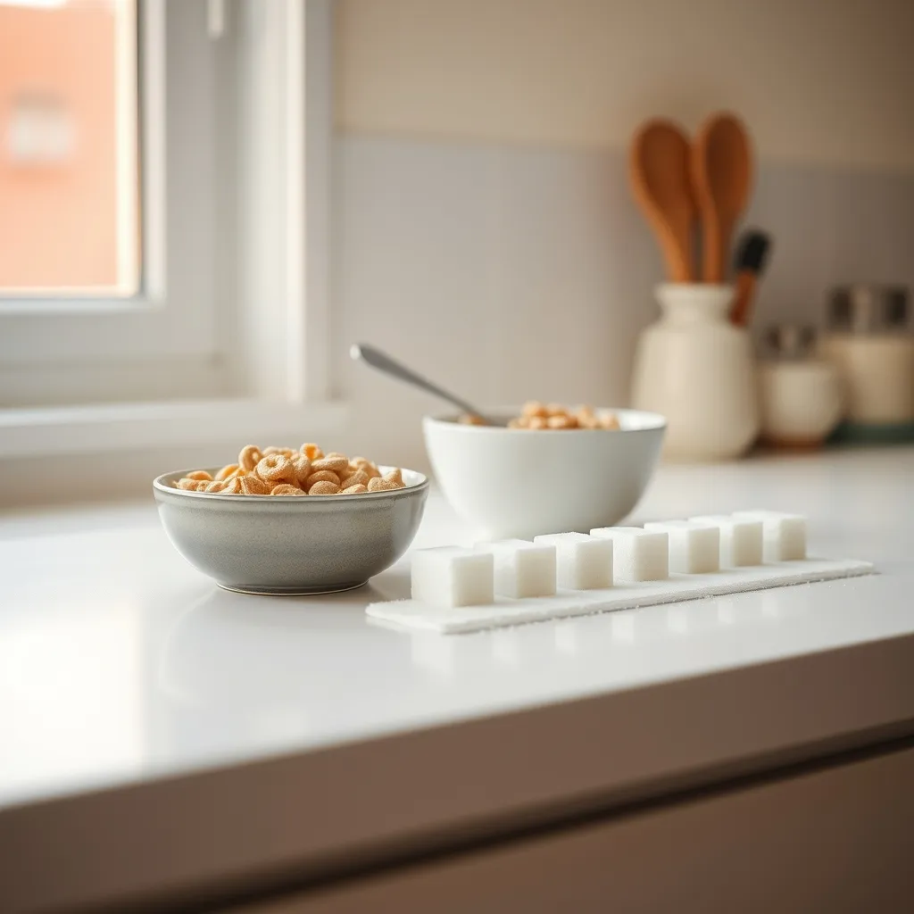 Visualising sugar in cubes helps parents understand just how quickly a child's daily allowance can be used up