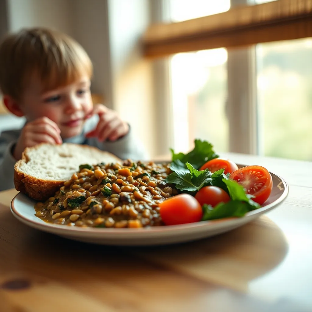 Iron-rich plant foods like lentils and spinach paired with vitamin C from tomatoes improve absorption
