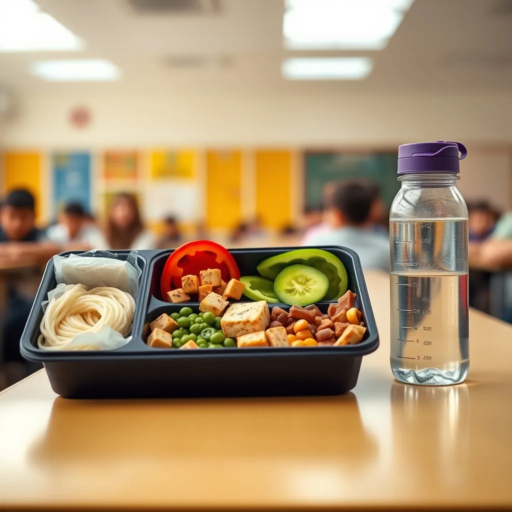 A vibrant vegan bento box proves plant-based lunches can be both nutritious and appealing to teens