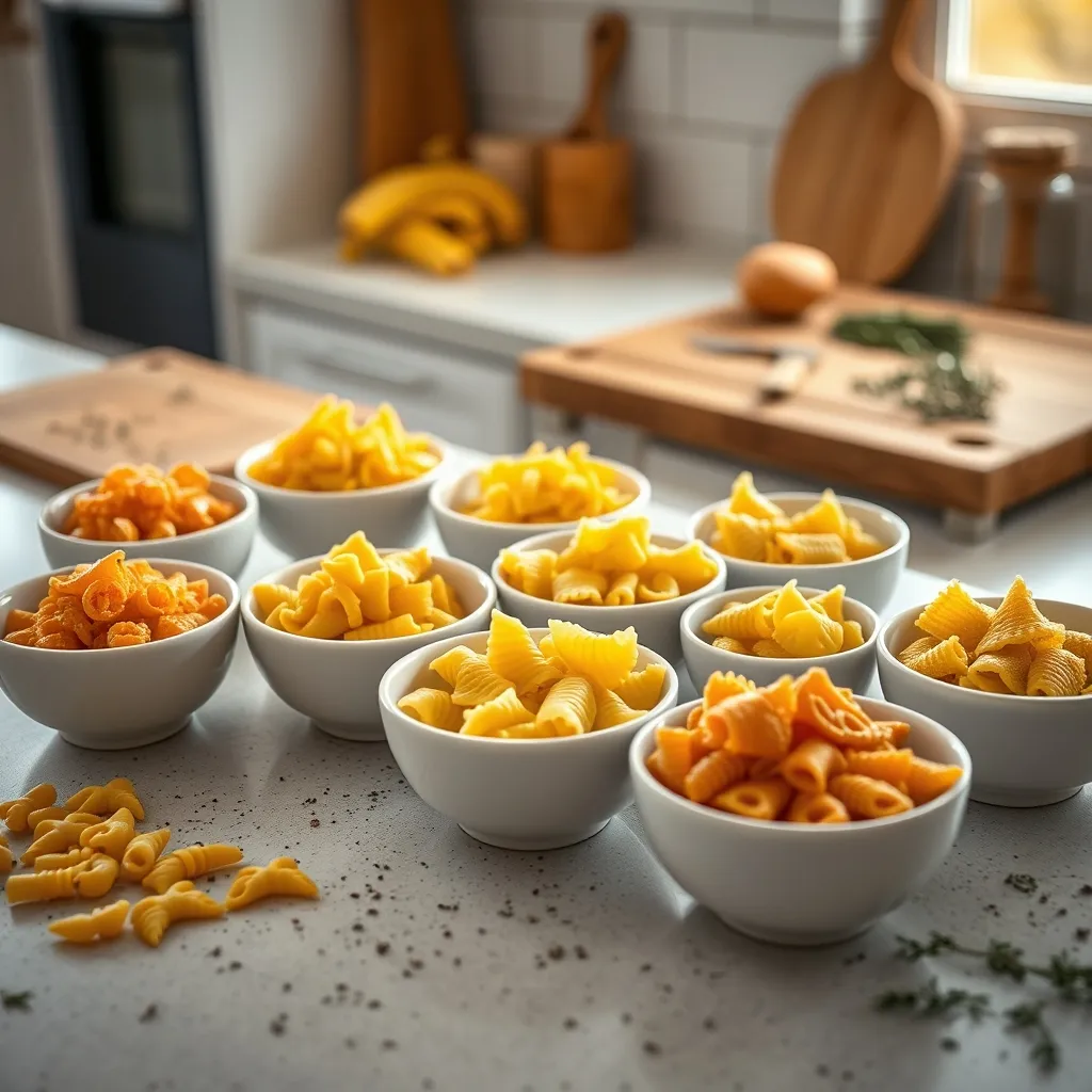 Different pasta shapes suited to children's packed lunches