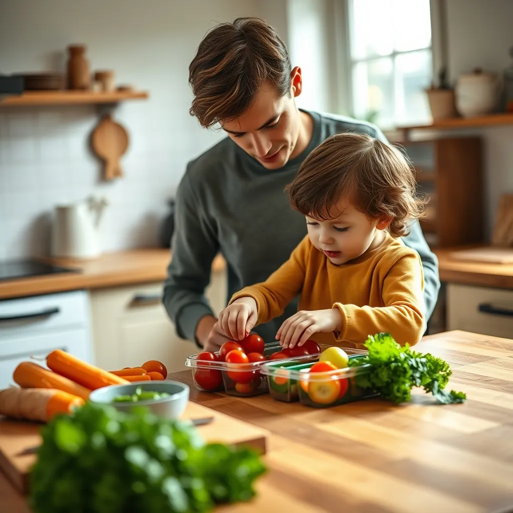 Getting children involved in preparing their own packed lunches encourages healthier choices