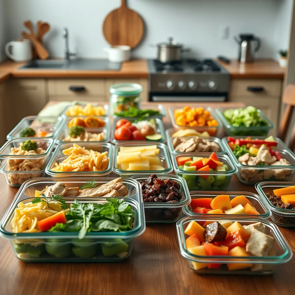 A Sunday batch prep session can provide packed lunch components for the entire week