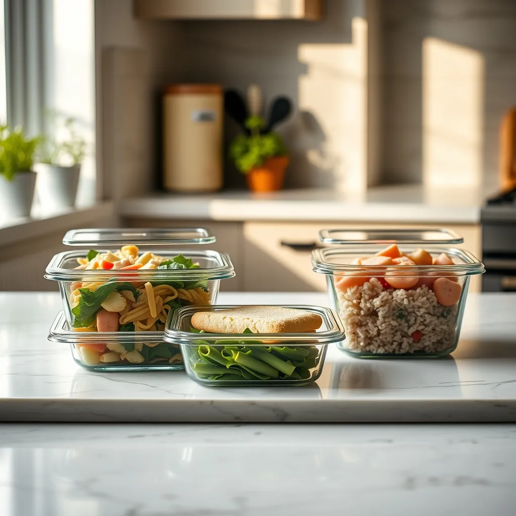 Three different Slimming World cold lunch options prepped in containers for a varied working week