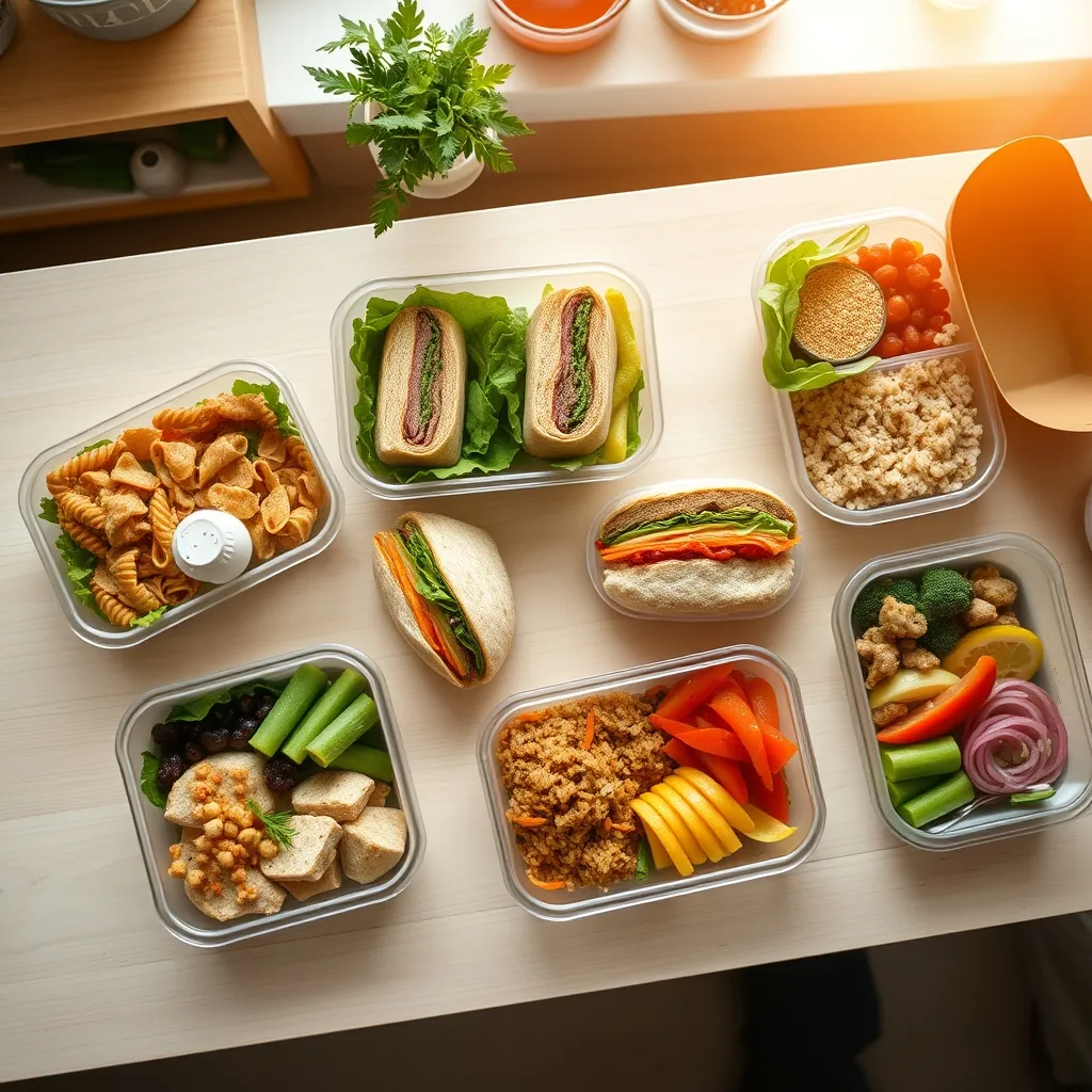 Five days of varied teenage packed lunches following the Four-Quarter nutritional framework