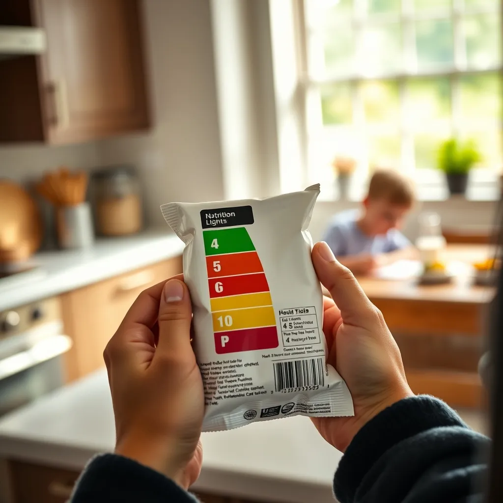 The traffic light system provides an instant visual guide to the nutritional content of packaged foods