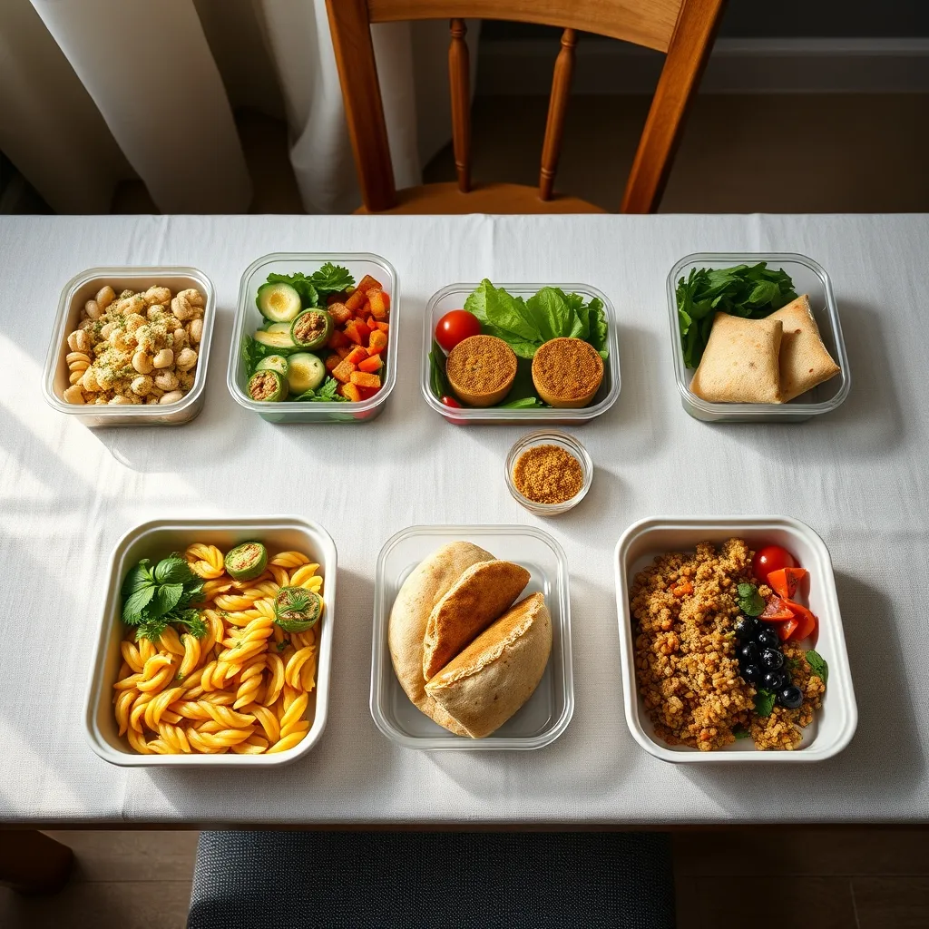 Five days of veggie packed lunches prepped and ready to go
