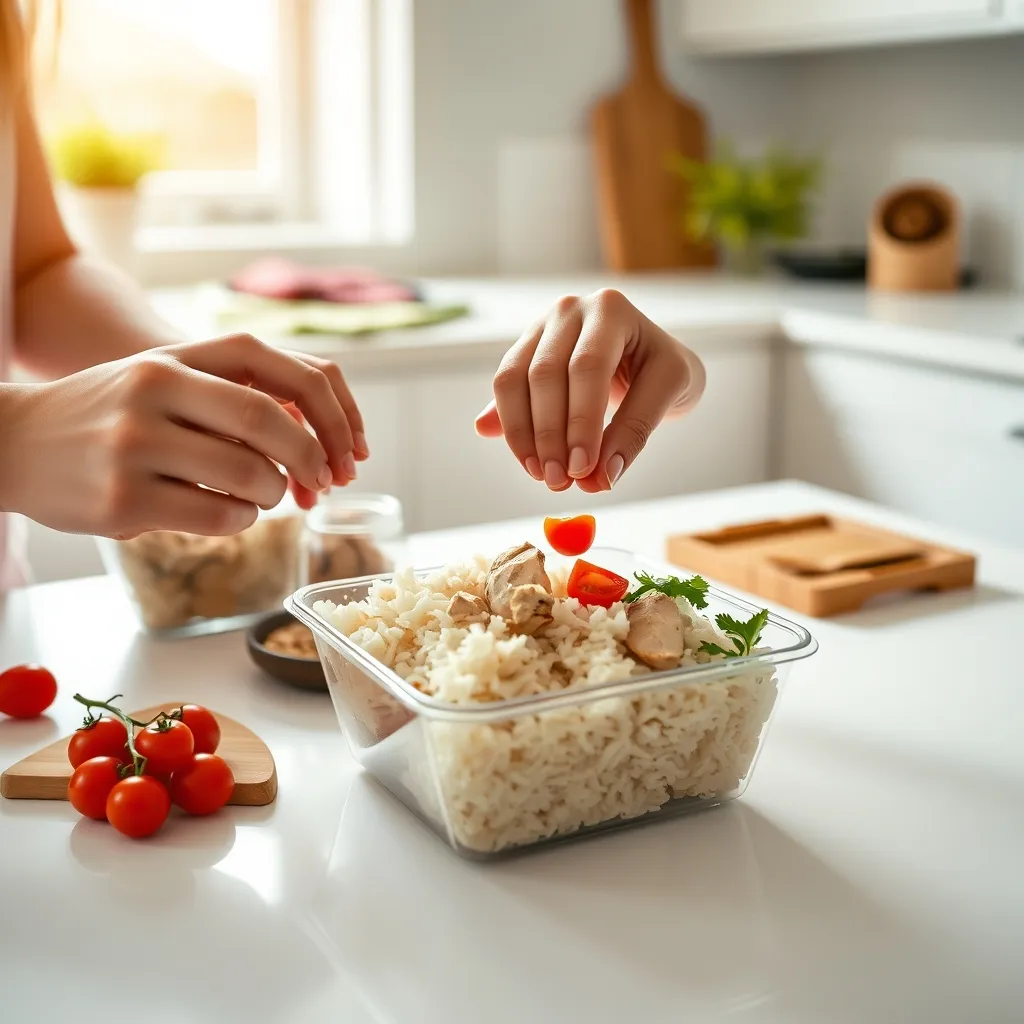 Preparing rice packed lunches together helps children engage with their food